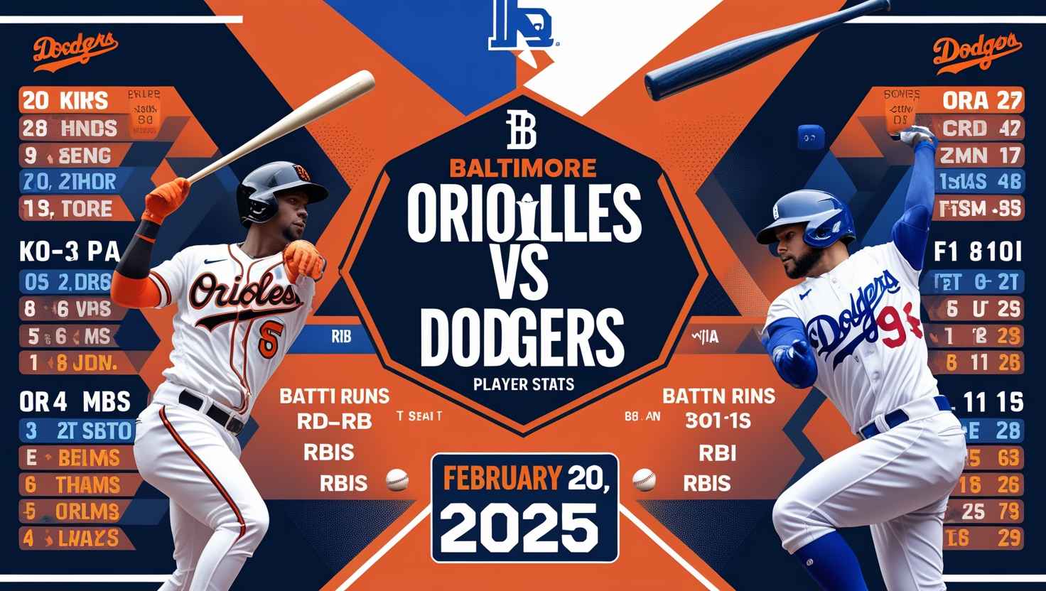 Baltimore Orioles vs Dodgers Match Player Stats 2025