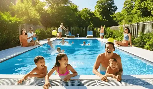 Family doing fun in Residential Swimming Pools